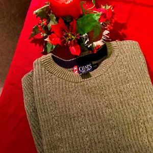 Men’s CHAPS Olive Green Crew Neck Sweater! Size Large , Excellent Condition!